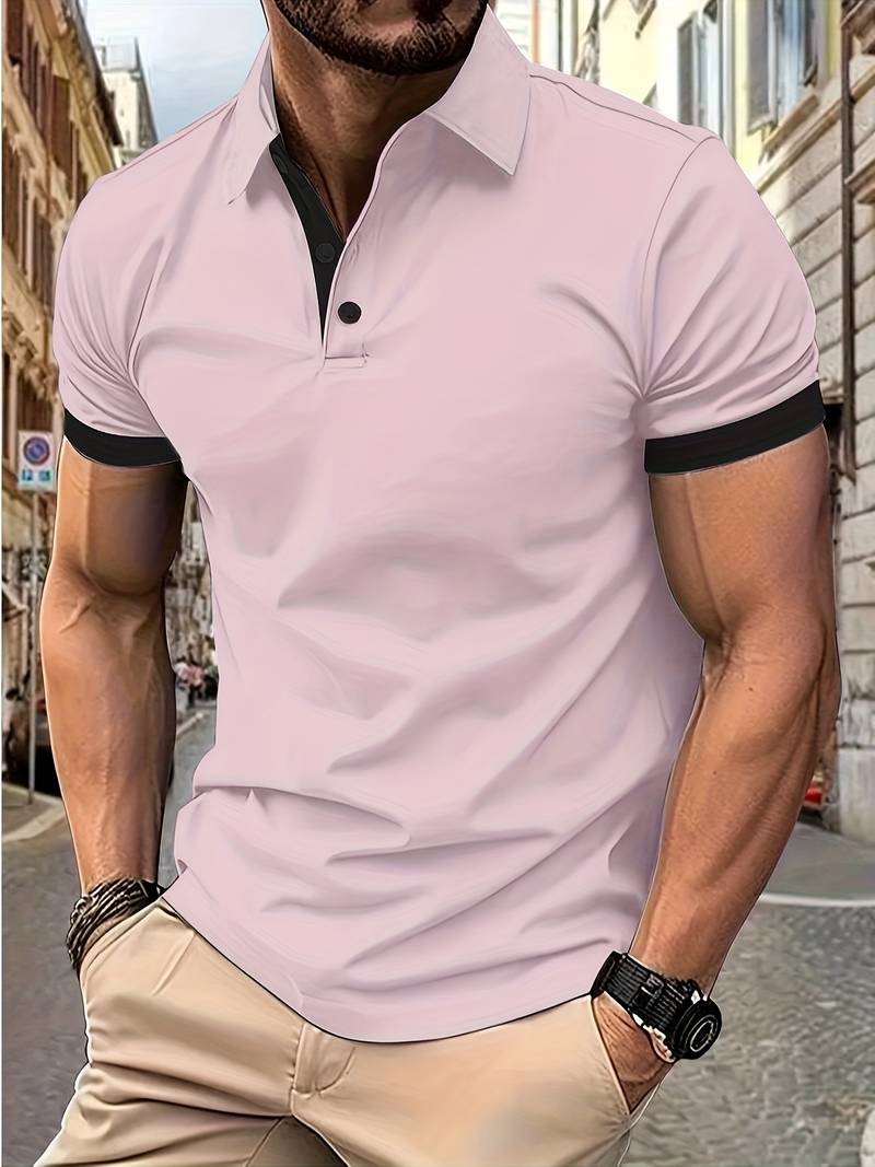 MADE GENTS | V-Neck Summer Polo | 50% Korting!