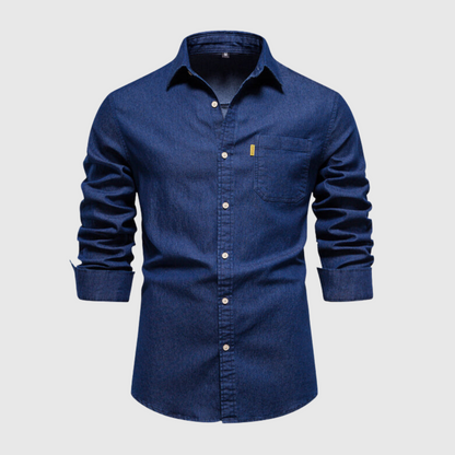 Made Gents | Michael's Modern Denim Overhemd | 50% Korting!