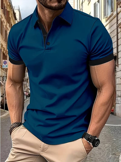 MADE GENTS | V-Neck Summer Polo | 50% Korting!