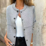 Dames Gebreide Vest met Knopen™